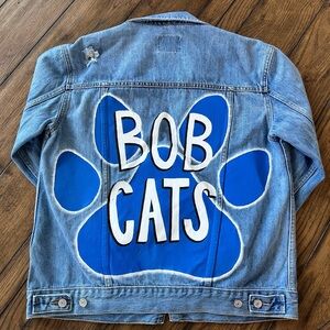 Bobcats hand painted denim jacket
